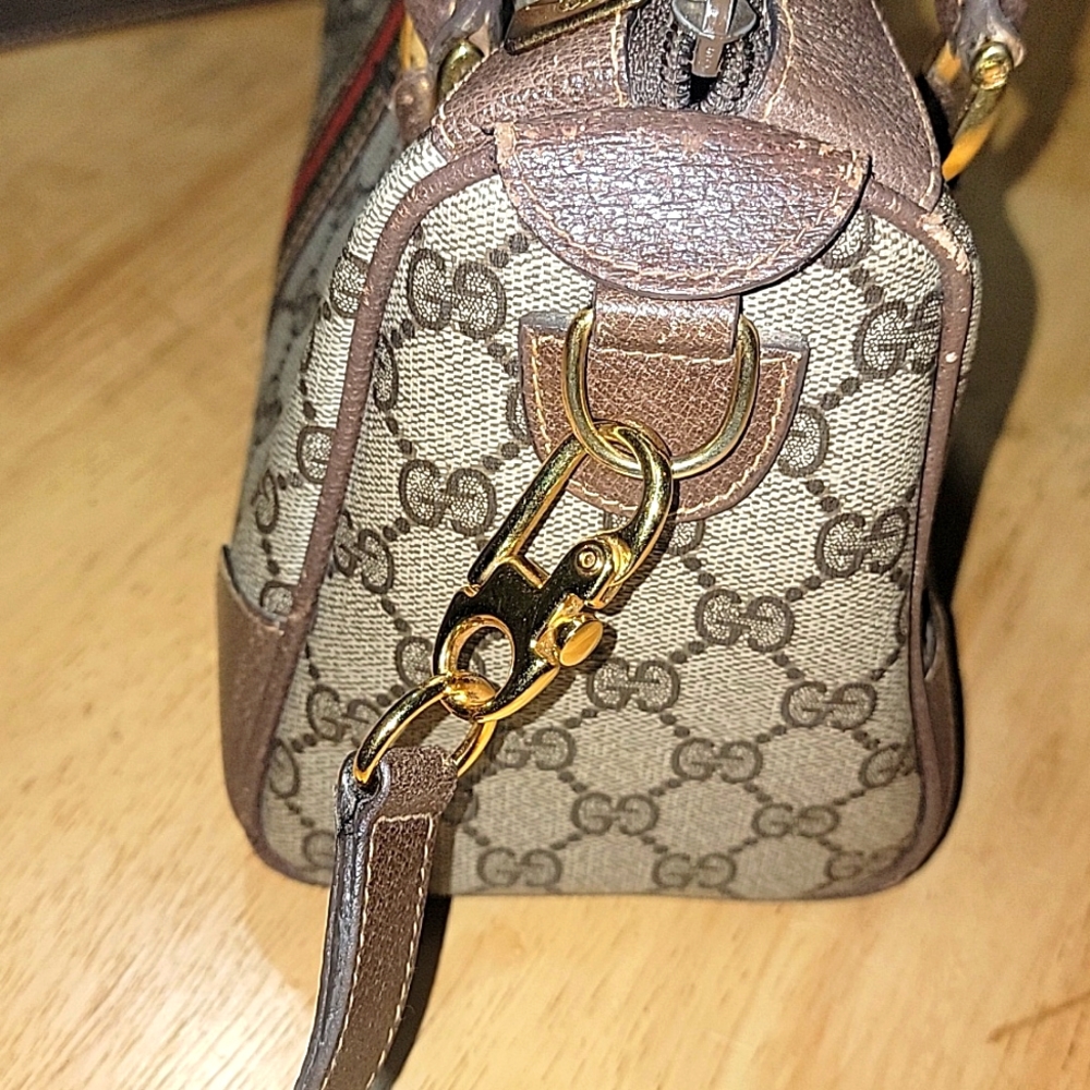 💯 Authentic  Gucci Sherry Line Boston Bag - Picture 7 of 16